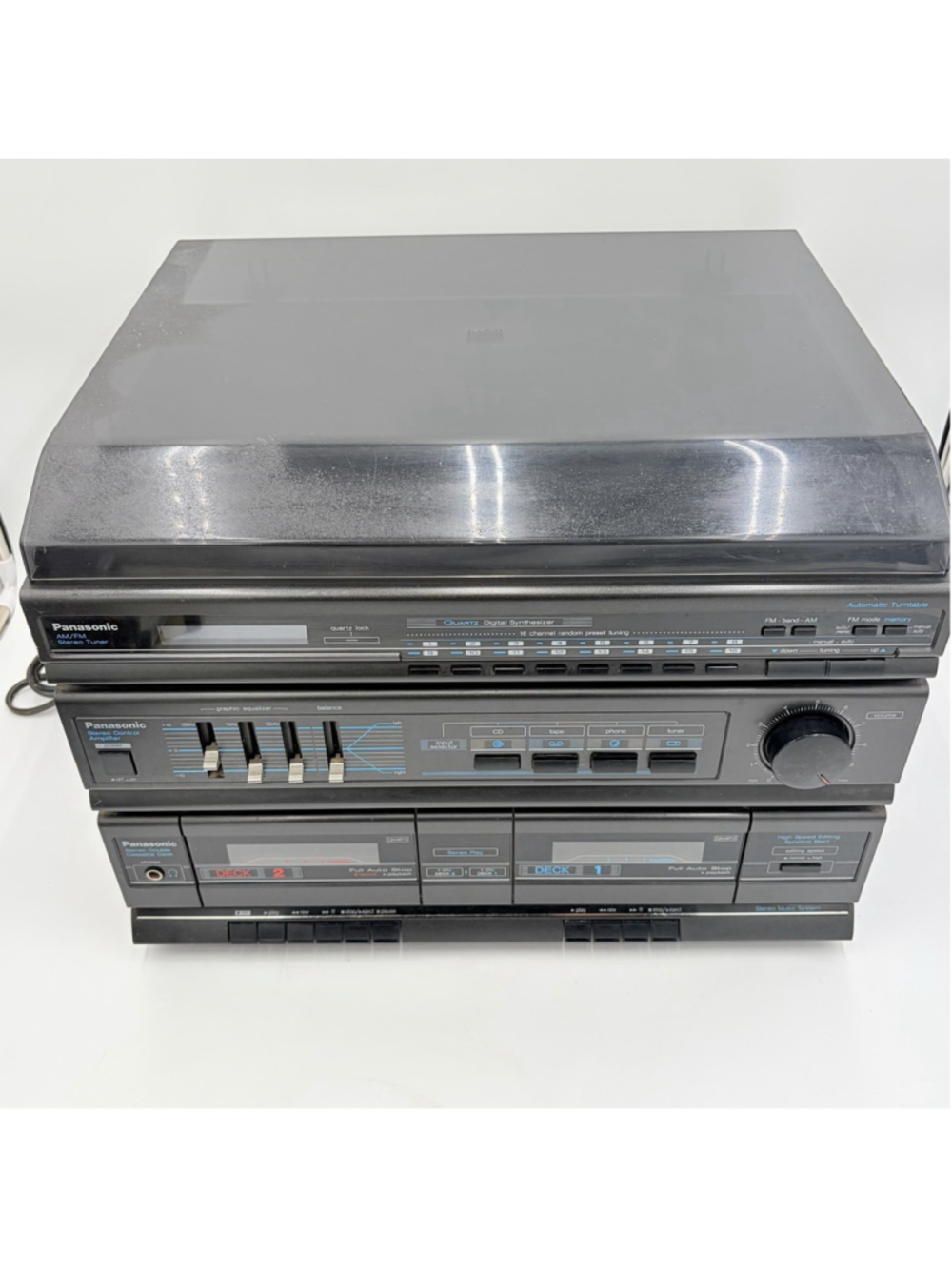 Panasonic SG-H10 Stereo Music System Turntable Cassette Radio Tested Works